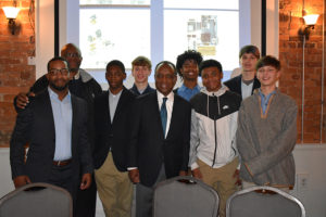 Michael Thurmond with a group of boys at AAHFH Gala